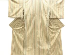 縞模様単衣小紋着物